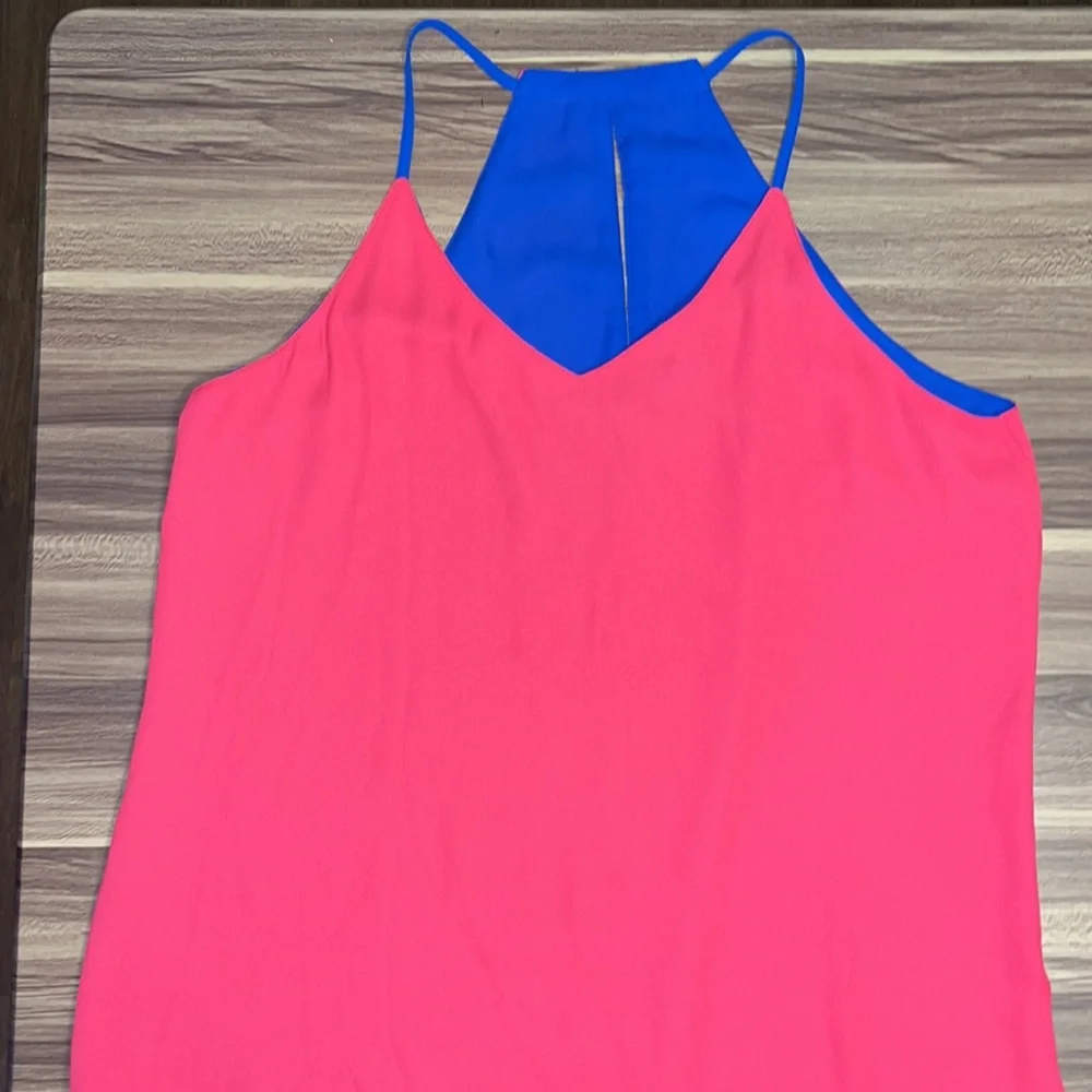 Pink and blue reversible tank top - Picture 5 of 11